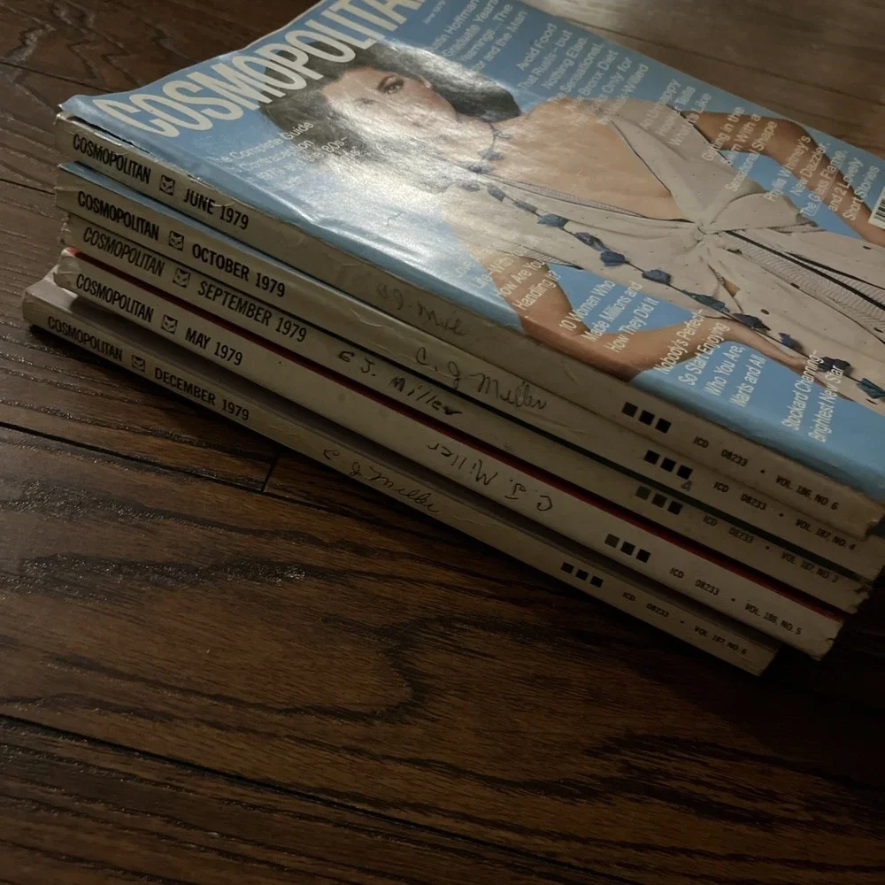 Lot Of 5 VTG Cosmopolitan Magazines 1979 Good Condition May June Sept Oct Dec